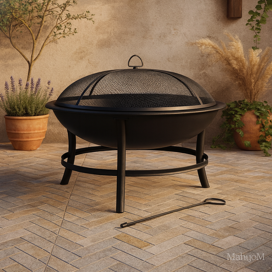 Fogatera de 26” Estilo Rústico – Ideal para Terraza, Patio o Jardín