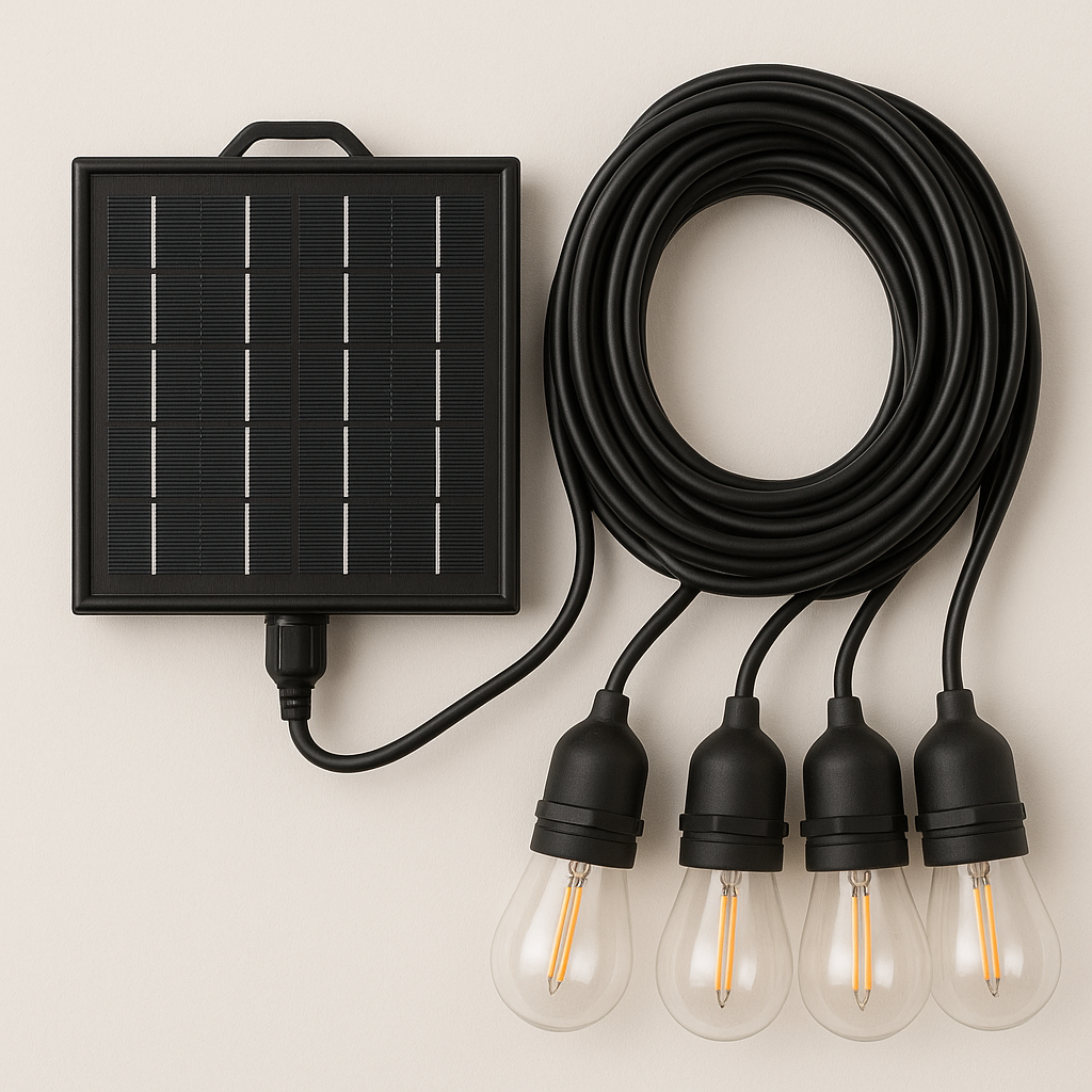 Luces Solares Vintage 15 m – 15 Bombillas con Control y Modos de Iluminación