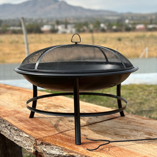 Fogatera de 26” Estilo Rústico – Ideal para Terraza, Patio o Jardín