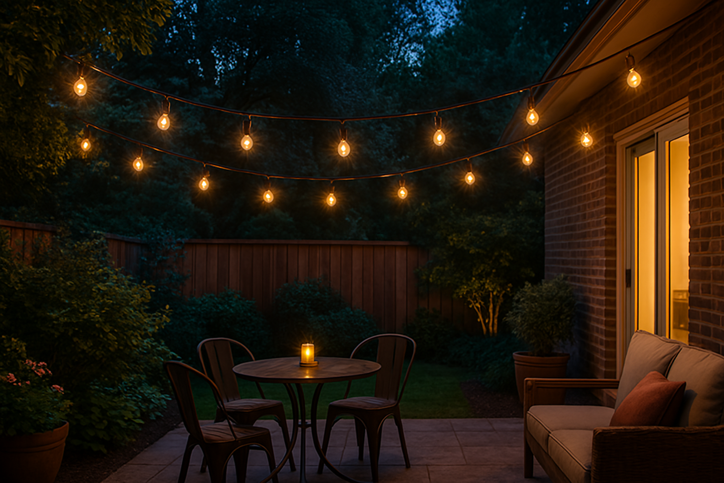 Tira de Luces Vintage para Jardín, Terraza o Eventos – 7.6 m