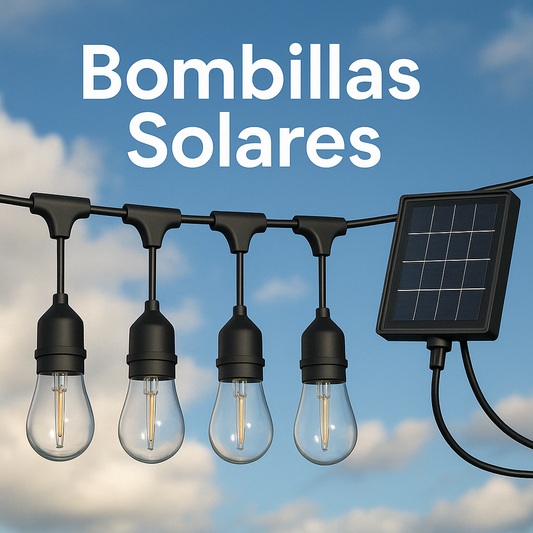 Luces Solares Vintage 15 m – 15 Bombillas con Control y Modos de Iluminación
