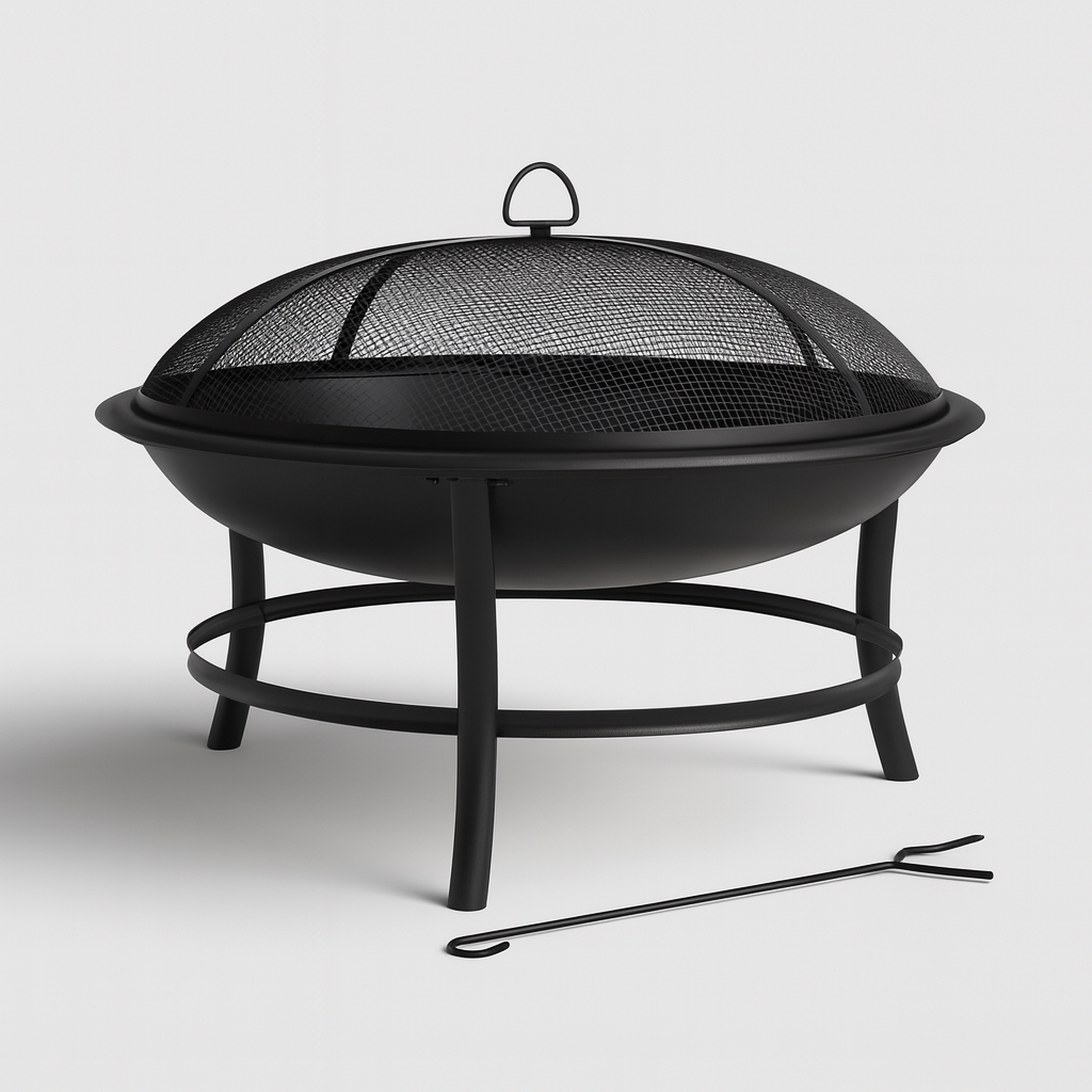 Fogatera de 26” Estilo Rústico – Ideal para Terraza, Patio o Jardín